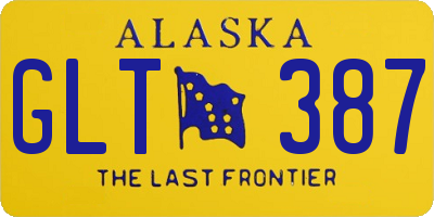 AK license plate GLT387