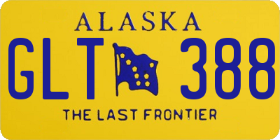 AK license plate GLT388