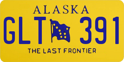 AK license plate GLT391
