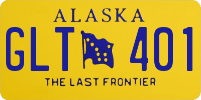 AK license plate GLT401