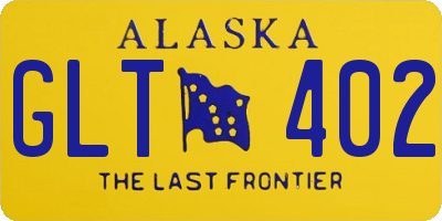 AK license plate GLT402