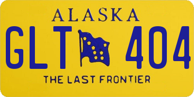 AK license plate GLT404