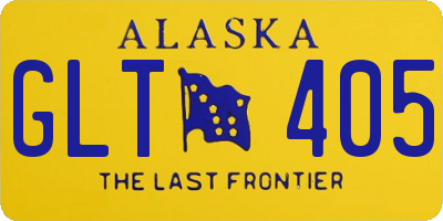 AK license plate GLT405