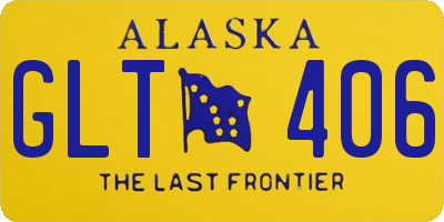 AK license plate GLT406