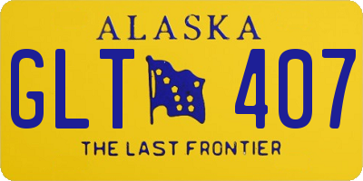 AK license plate GLT407