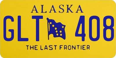 AK license plate GLT408