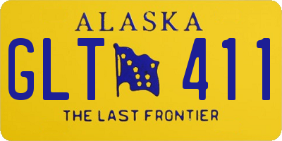 AK license plate GLT411