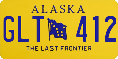 AK license plate GLT412