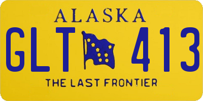 AK license plate GLT413