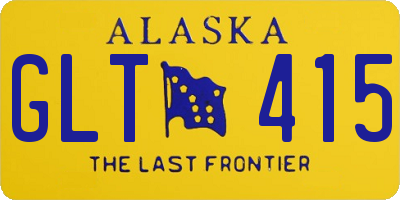 AK license plate GLT415