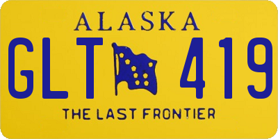 AK license plate GLT419