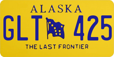 AK license plate GLT425