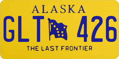 AK license plate GLT426