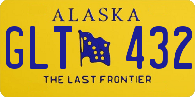 AK license plate GLT432