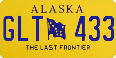 AK license plate GLT433