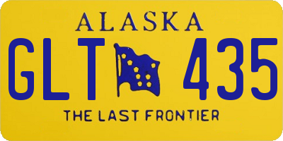 AK license plate GLT435