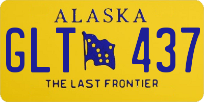 AK license plate GLT437
