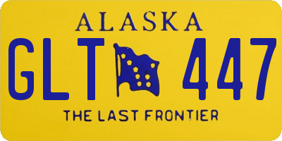 AK license plate GLT447