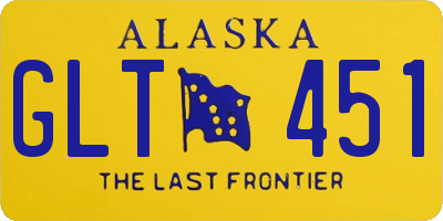 AK license plate GLT451