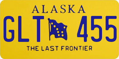 AK license plate GLT455