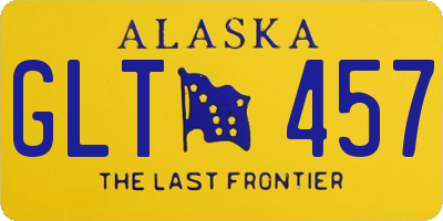 AK license plate GLT457