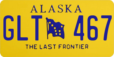 AK license plate GLT467