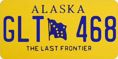 AK license plate GLT468