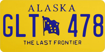 AK license plate GLT478