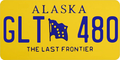 AK license plate GLT480
