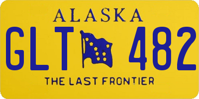AK license plate GLT482