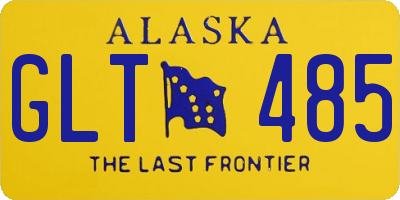 AK license plate GLT485