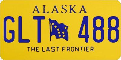 AK license plate GLT488