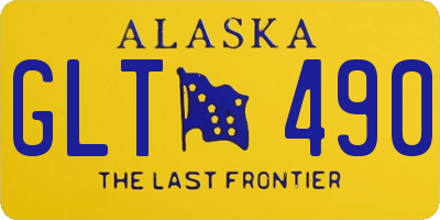 AK license plate GLT490