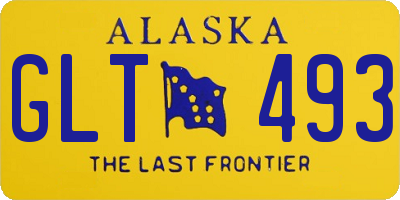 AK license plate GLT493