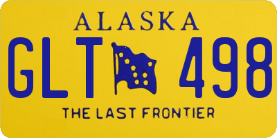 AK license plate GLT498