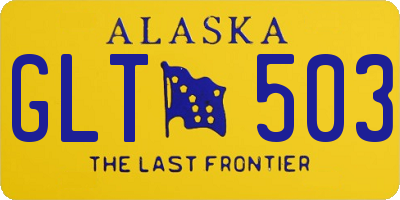 AK license plate GLT503