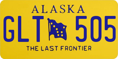 AK license plate GLT505