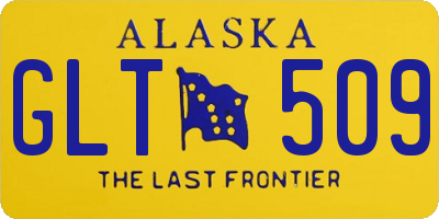 AK license plate GLT509
