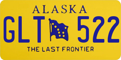 AK license plate GLT522