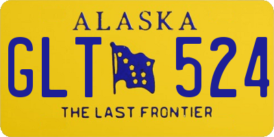 AK license plate GLT524