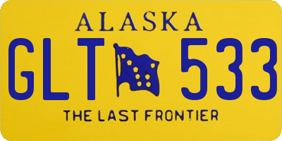 AK license plate GLT533