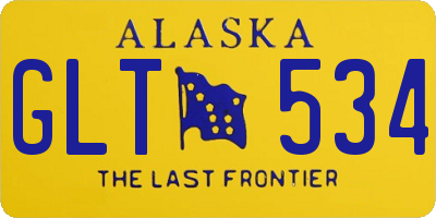 AK license plate GLT534