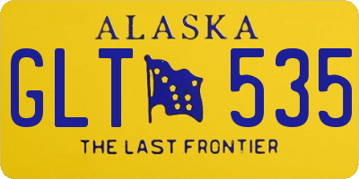 AK license plate GLT535