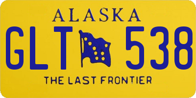 AK license plate GLT538