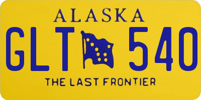 AK license plate GLT540