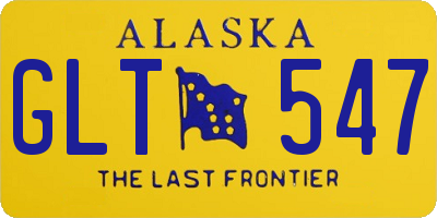 AK license plate GLT547