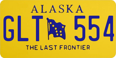 AK license plate GLT554