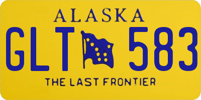 AK license plate GLT583