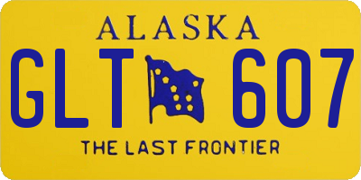 AK license plate GLT607