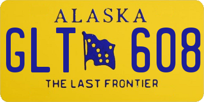 AK license plate GLT608